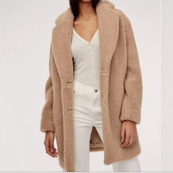 Wilfred Jackets & Blazers - Wilfred Free Teddy Cocoon Sanders Cozy Sherpa Coat Sz.L